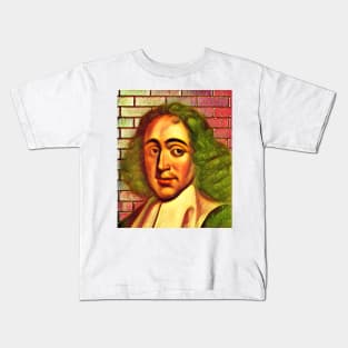 Baruch Spinoza Snow Portrait | Baruch Spinoza Artwork 14 Kids T-Shirt